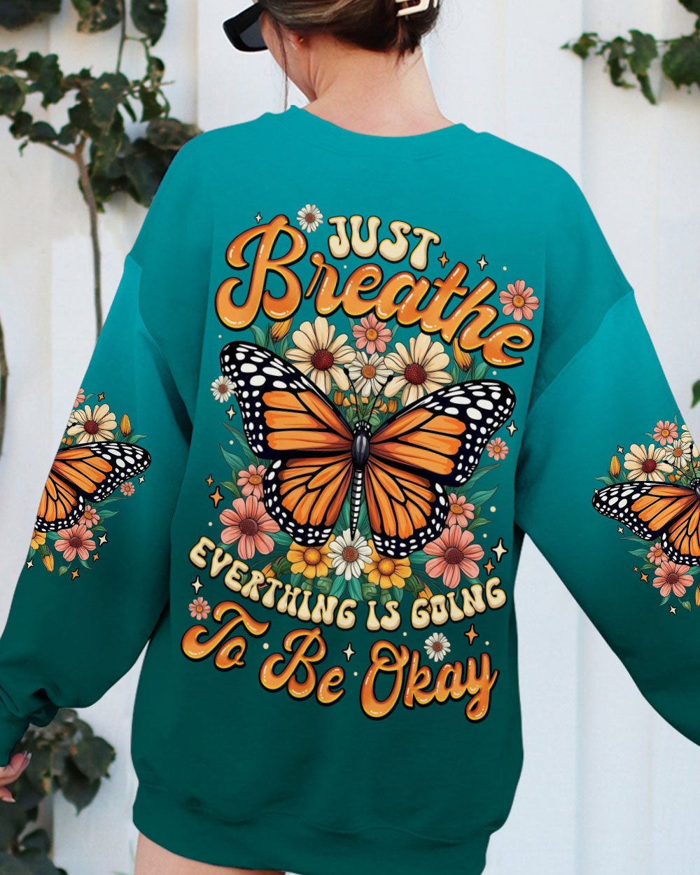 JUST BREATHE BUTTERFLY ALL OVER PRINT - TYTM0707251