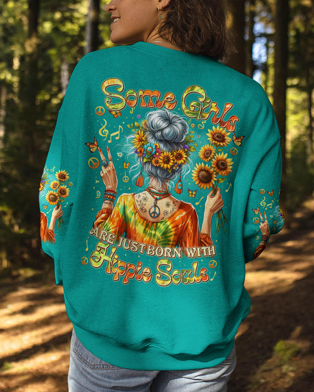 SOME GIRLS ARE JUST BORN WITH HIPPIE SOULS ALL OVER PRINT - TYTM0805242