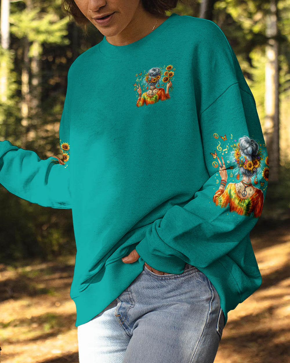 SOME GIRLS ARE JUST BORN WITH HIPPIE SOULS ALL OVER PRINT - TYTM0805242
