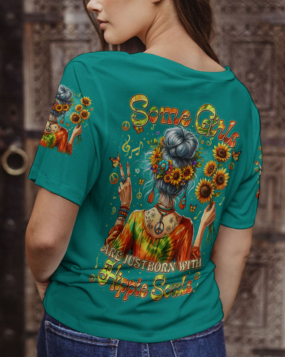 SOME GIRLS ARE JUST BORN WITH HIPPIE SOULS ALL OVER PRINT - TYTM0805242