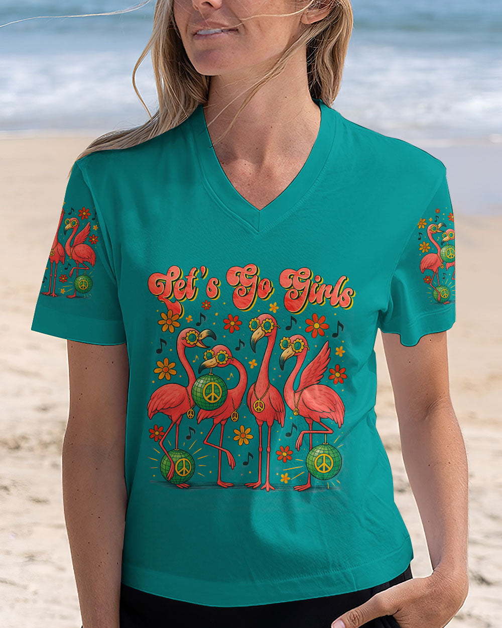 LET'S GO GIRLS FLAMINGO ALL OVER PRINT - TYTM0805252