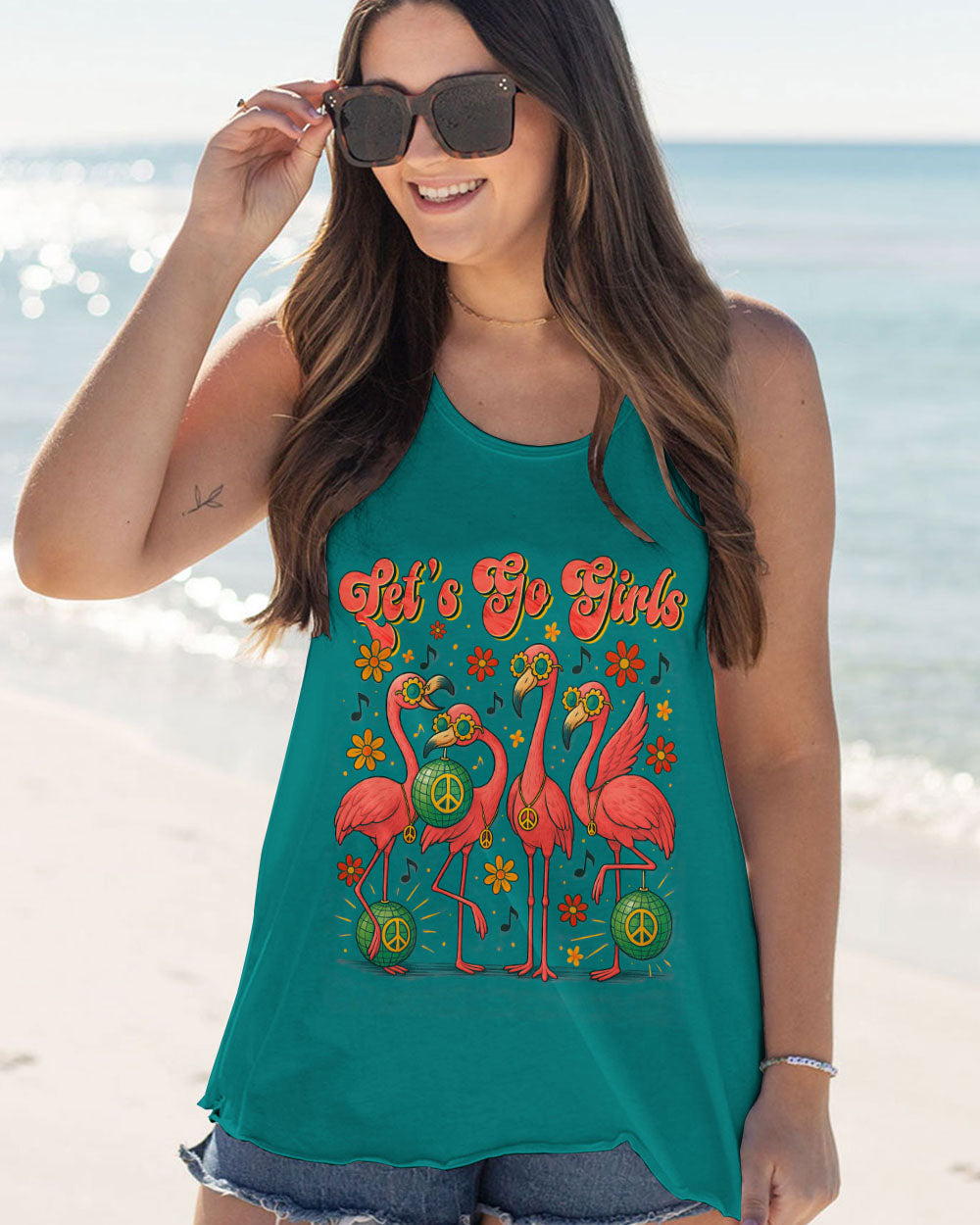 LET'S GO GIRLS FLAMINGO ALL OVER PRINT - TYTM0805252