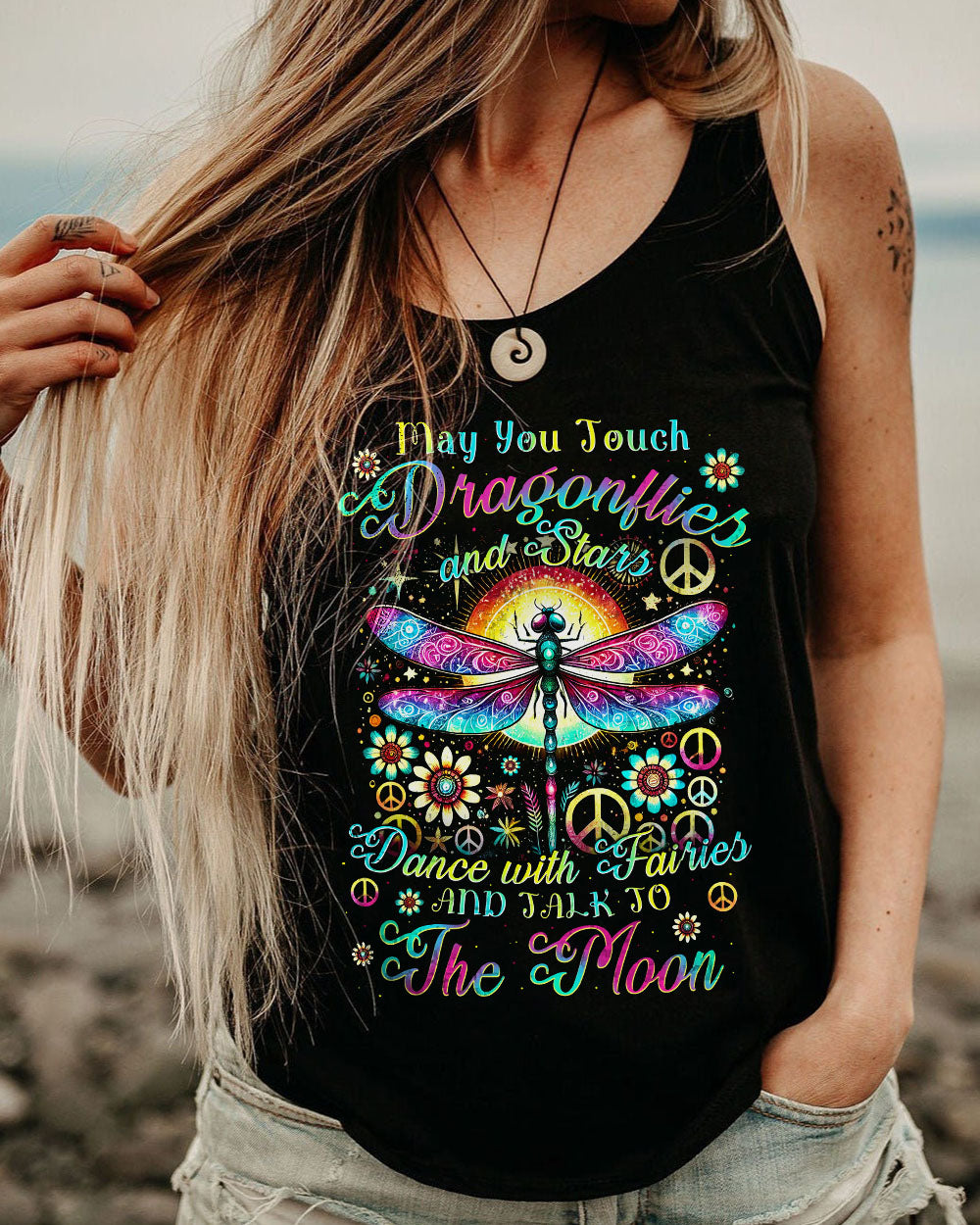 MAY YOU TOUCH DRAGONFLIES AND STARS ALL OVER PRINT - TYTM0807244