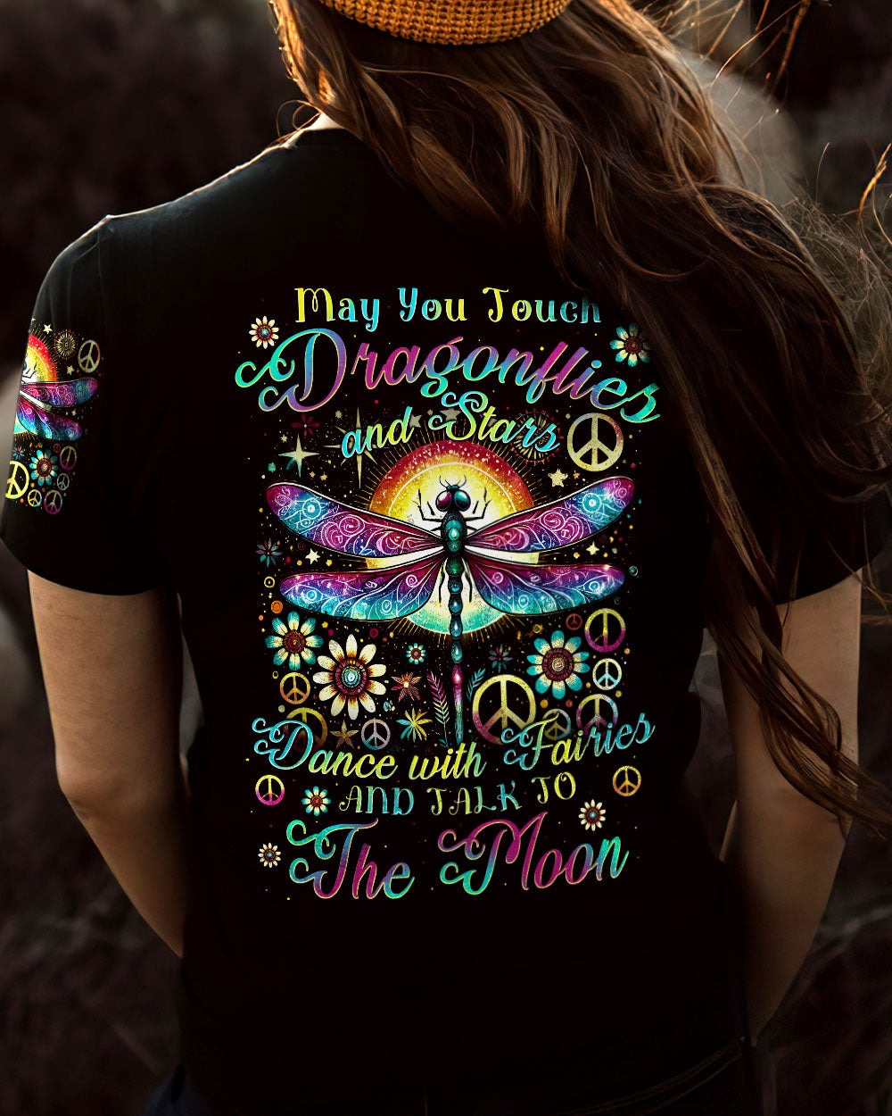 MAY YOU TOUCH DRAGONFLIES AND STARS ALL OVER PRINT - TYTM0807244