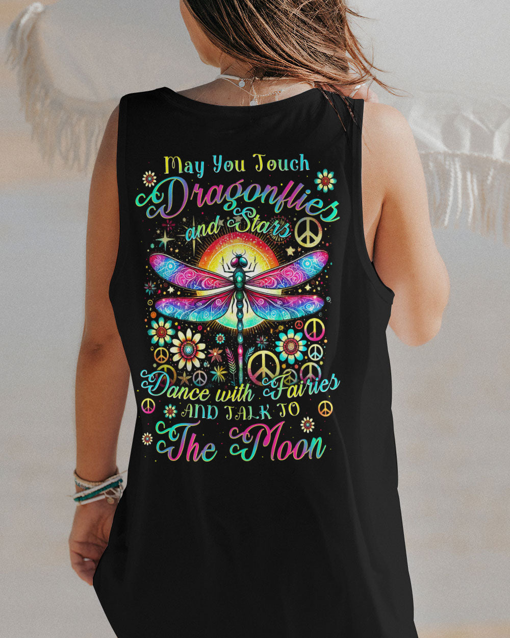 MAY YOU TOUCH DRAGONFLIES AND STARS ALL OVER PRINT - TYTM0807244