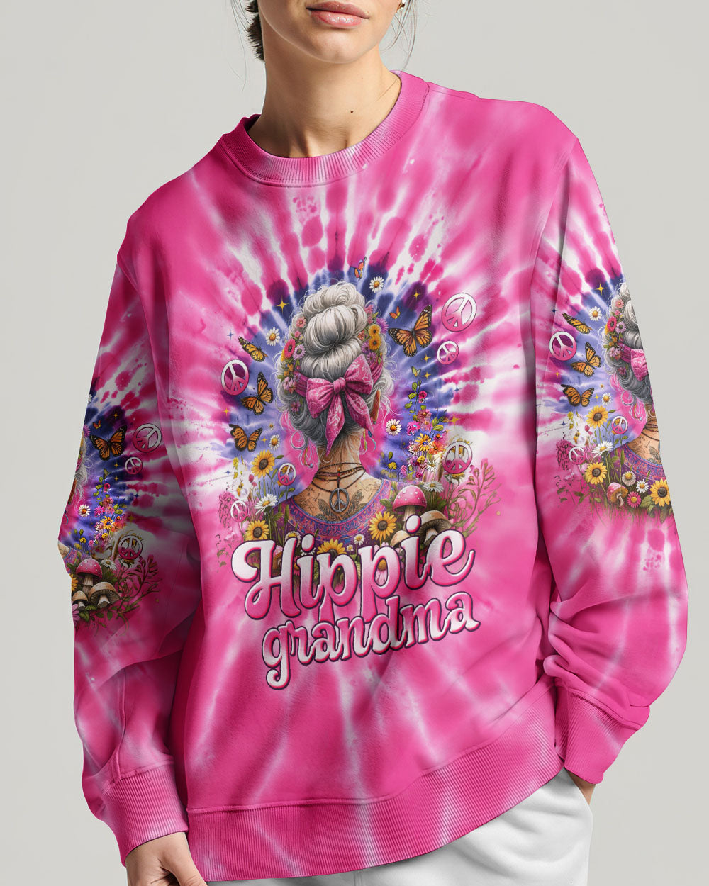 HIPPIE GRANDMA TIE DYE ALL OVER PRINT - TYTM0812231