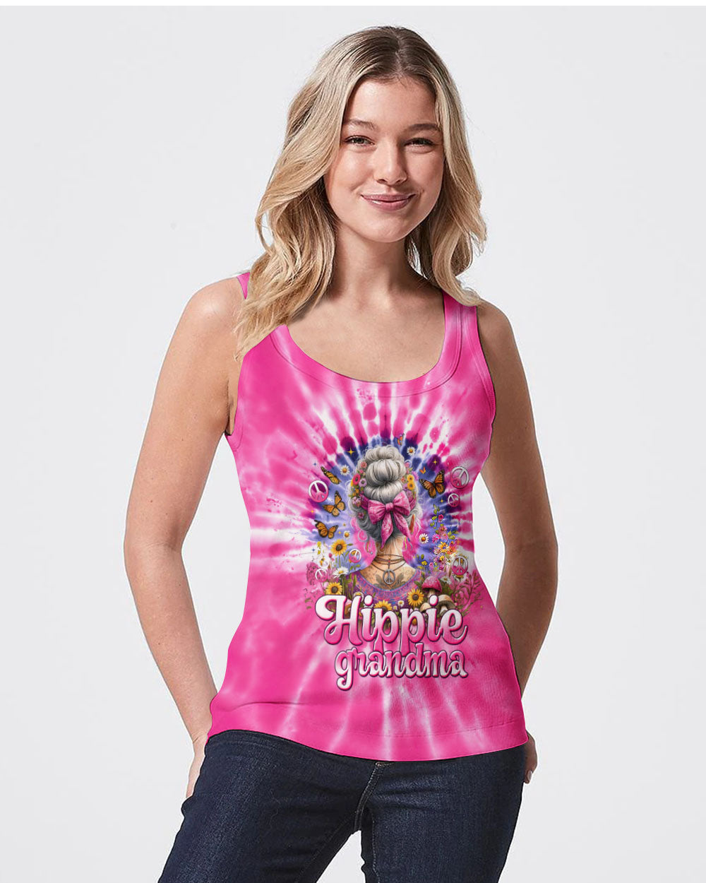 HIPPIE GRANDMA TIE DYE ALL OVER PRINT - TYTM0812231