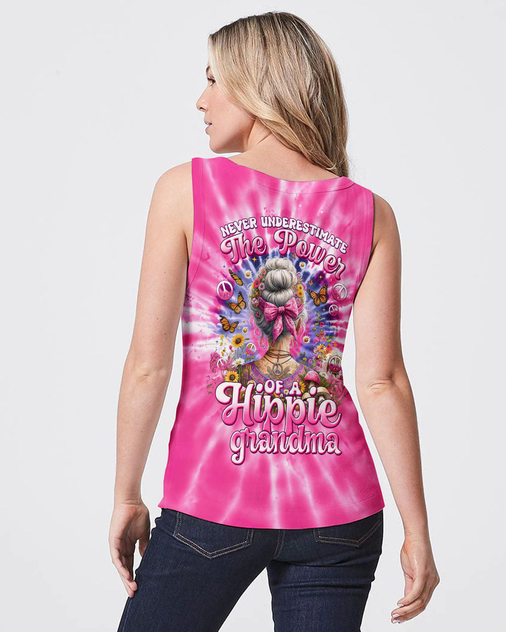 HIPPIE GRANDMA TIE DYE ALL OVER PRINT - TYTM0812231