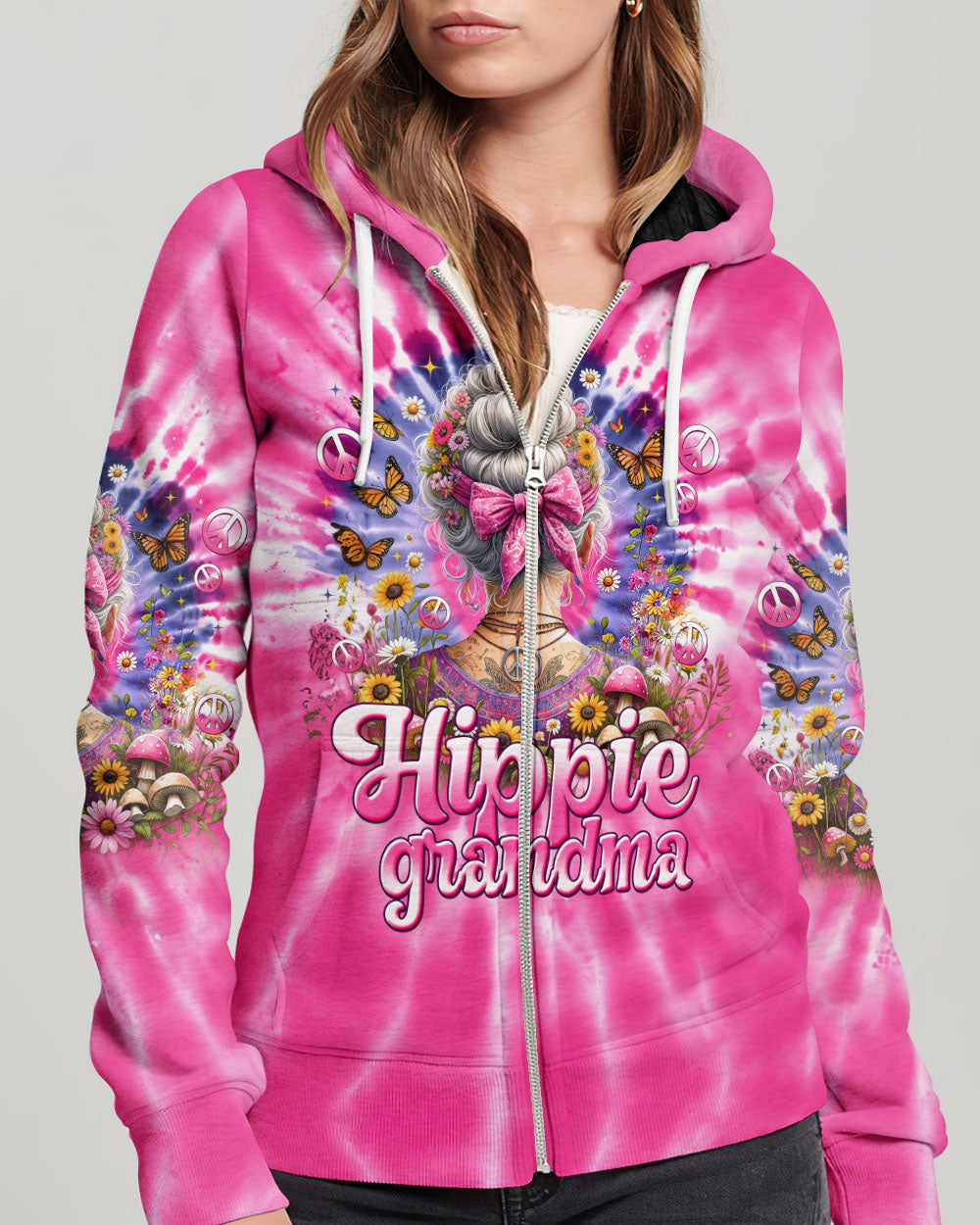 HIPPIE GRANDMA TIE DYE ALL OVER PRINT - TYTM0812231