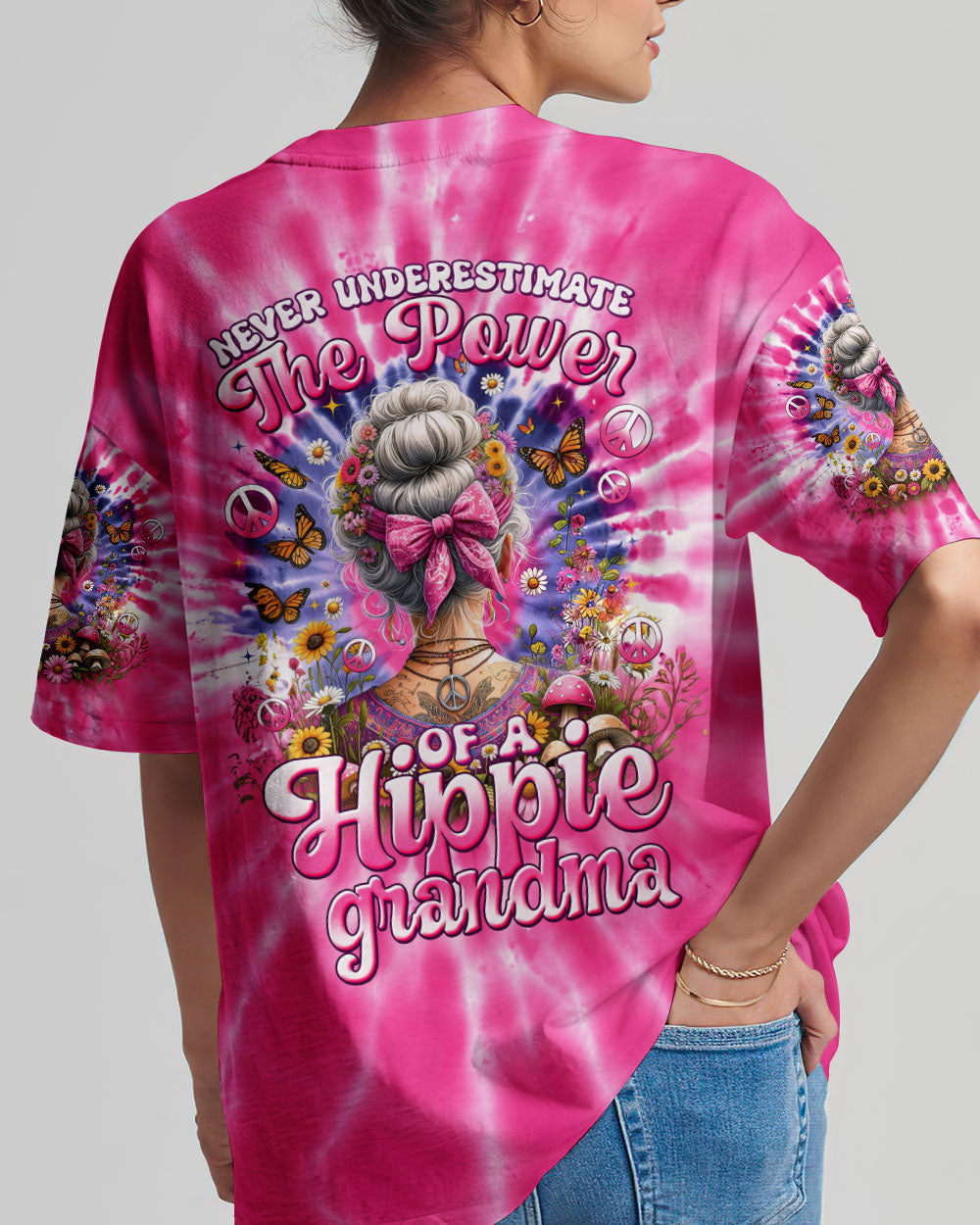 HIPPIE GRANDMA TIE DYE ALL OVER PRINT - TYTM0812231