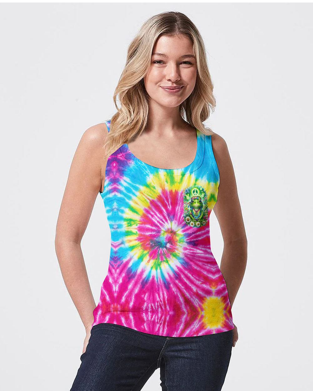 BE YOU THE WORLD WILL ADJUST FROG ALL OVER PRINT - TYTM0812234