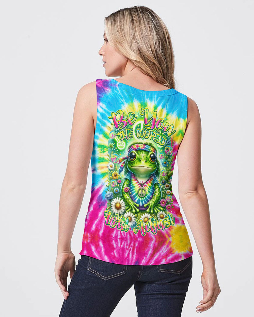 BE YOU THE WORLD WILL ADJUST FROG ALL OVER PRINT - TYTM0812234