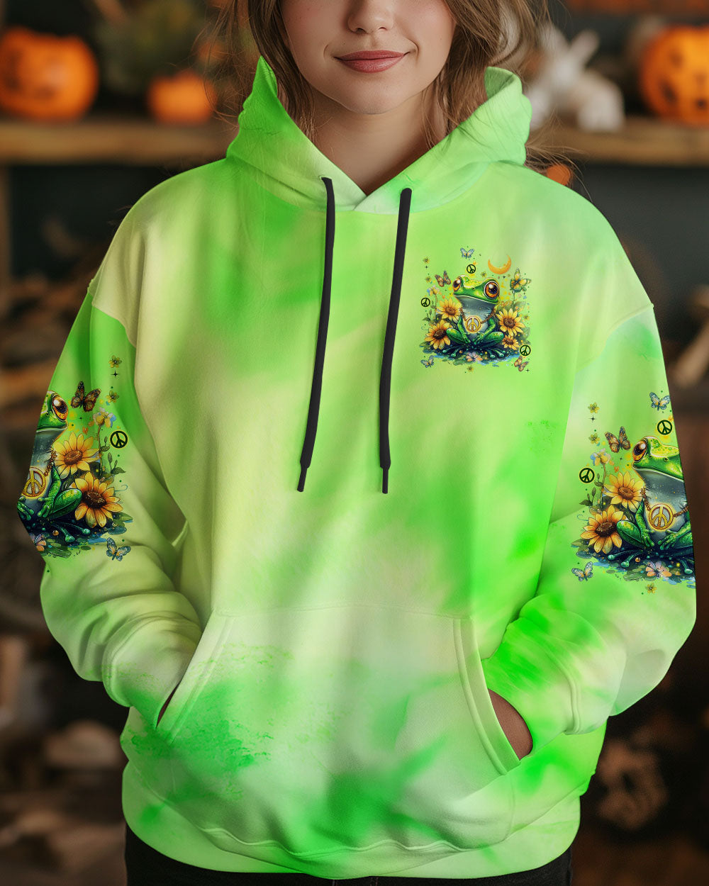 BE YOU THE WORLD WILL ADJUST FROG ALL OVER PRINT - TYTM0901253