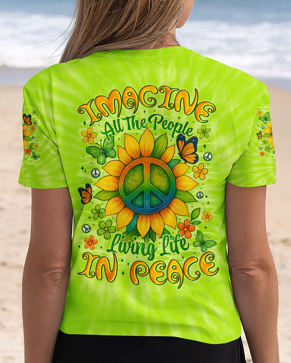 IMAGINE ALL THE PEOPLE LIVING LIFE IN PEACE TIE DYE ALL OVER PRINT - TYTM0904254