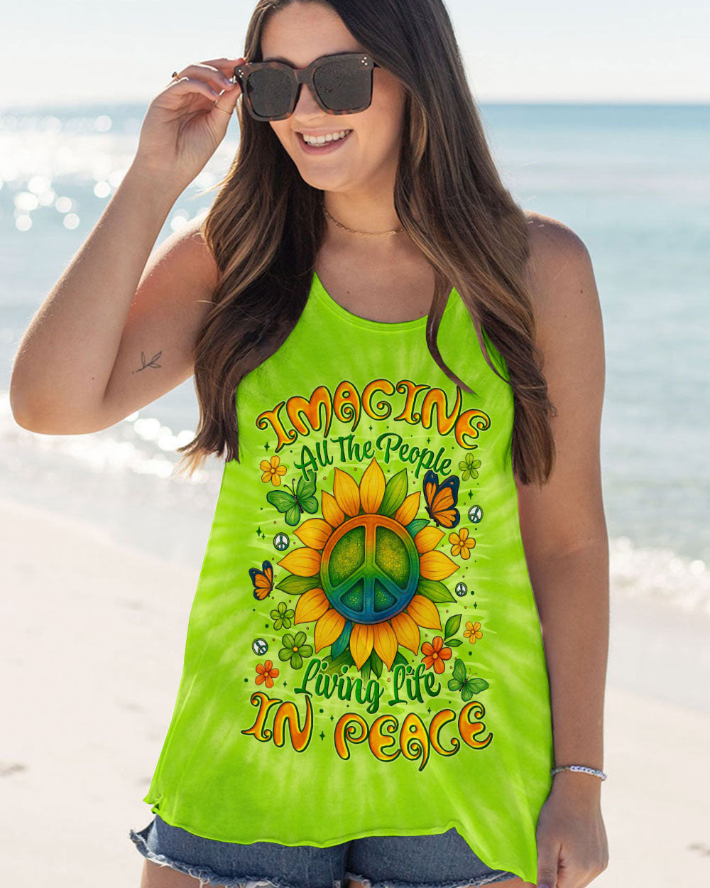 IMAGINE ALL THE PEOPLE LIVING LIFE IN PEACE TIE DYE ALL OVER PRINT - TYTM0904254