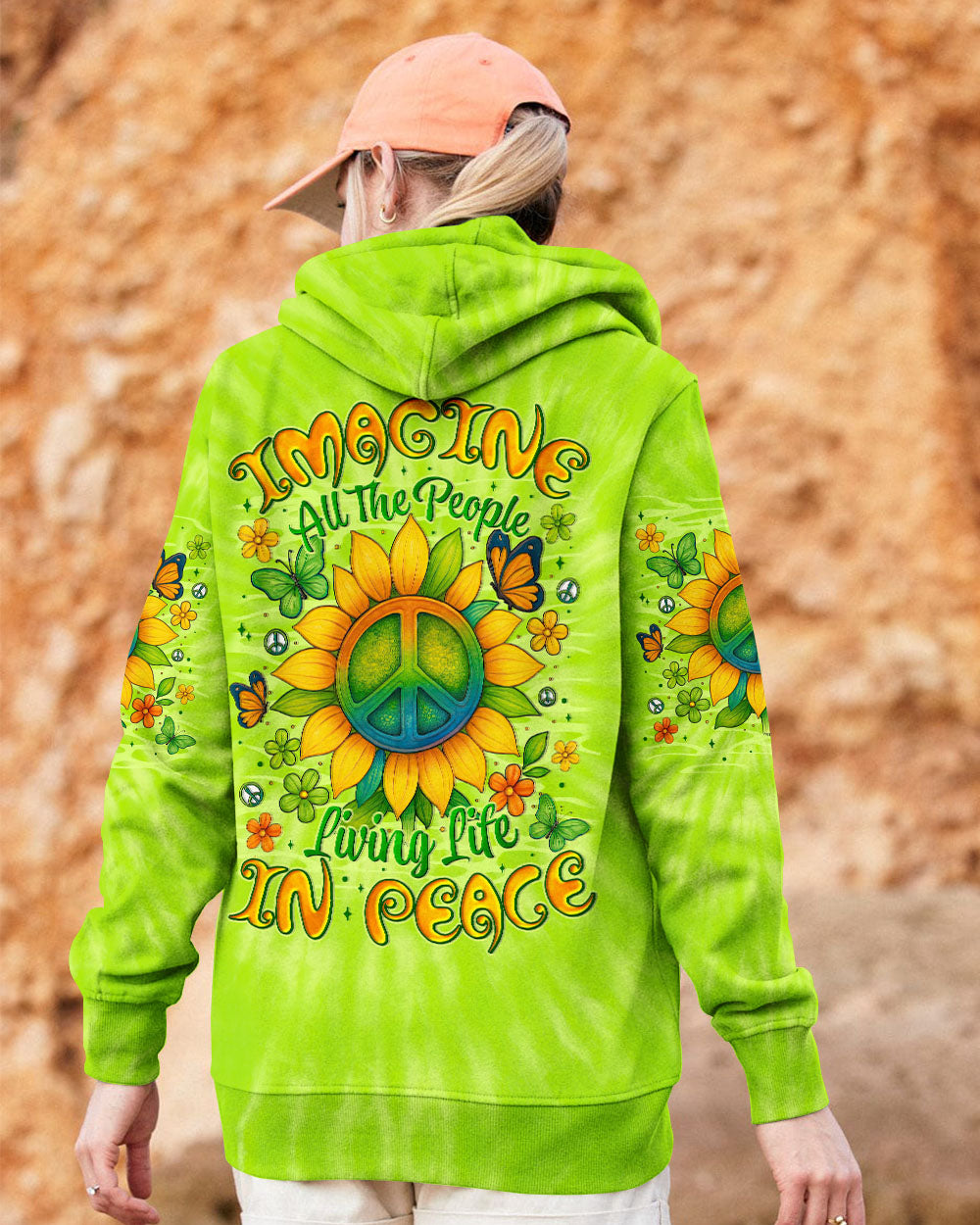 IMAGINE ALL THE PEOPLE LIVING LIFE IN PEACE TIE DYE ALL OVER PRINT - TYTM0904254