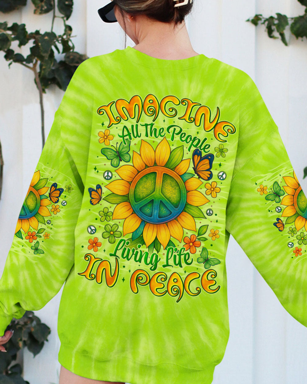 IMAGINE ALL THE PEOPLE LIVING LIFE IN PEACE TIE DYE ALL OVER PRINT - TYTM0904254