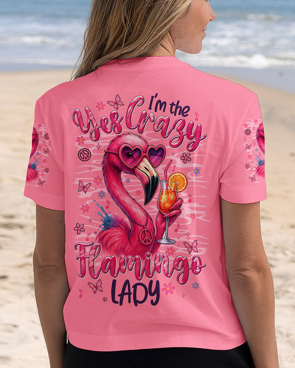 I AM THE CRAZY FLAMINGO LADY ALL OVER PRINT - TYTM1004251