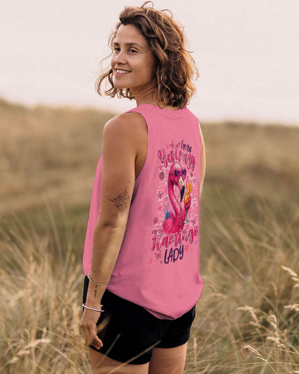 I AM THE CRAZY FLAMINGO LADY ALL OVER PRINT - TYTM1004251