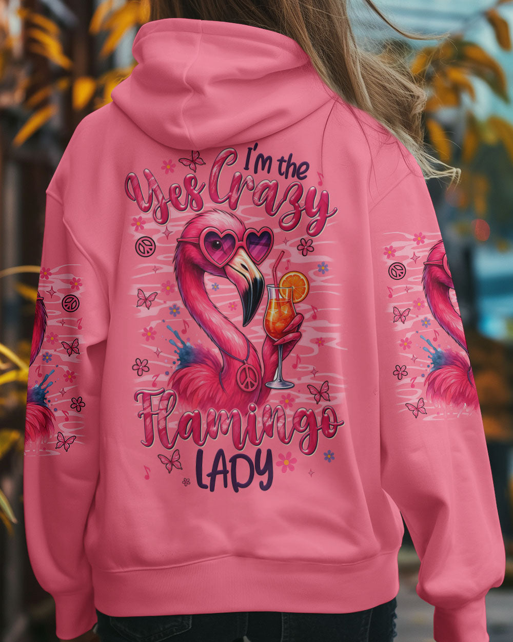 I AM THE CRAZY FLAMINGO LADY ALL OVER PRINT - TYTM1004251