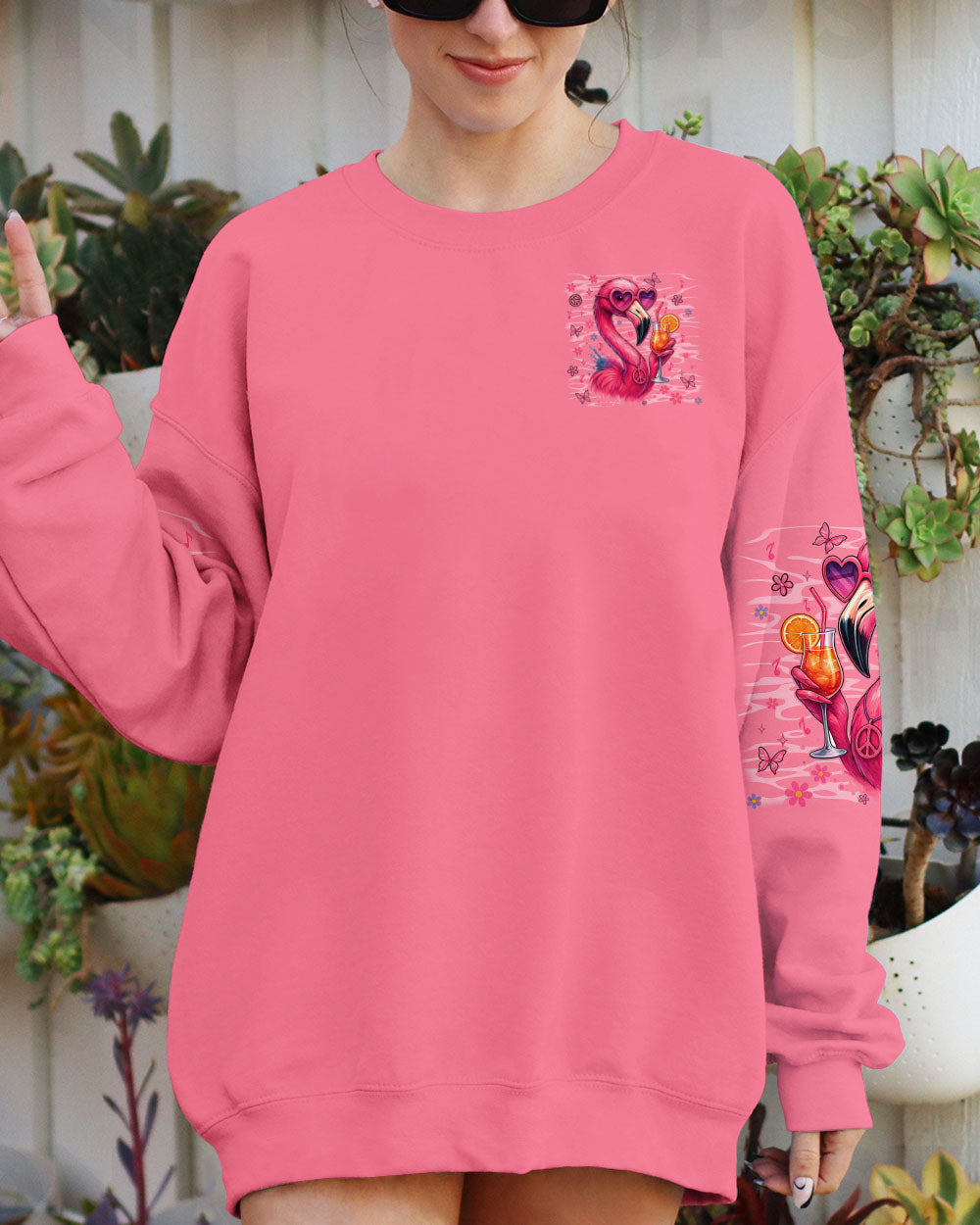 I AM THE CRAZY FLAMINGO LADY ALL OVER PRINT - TYTM1004251
