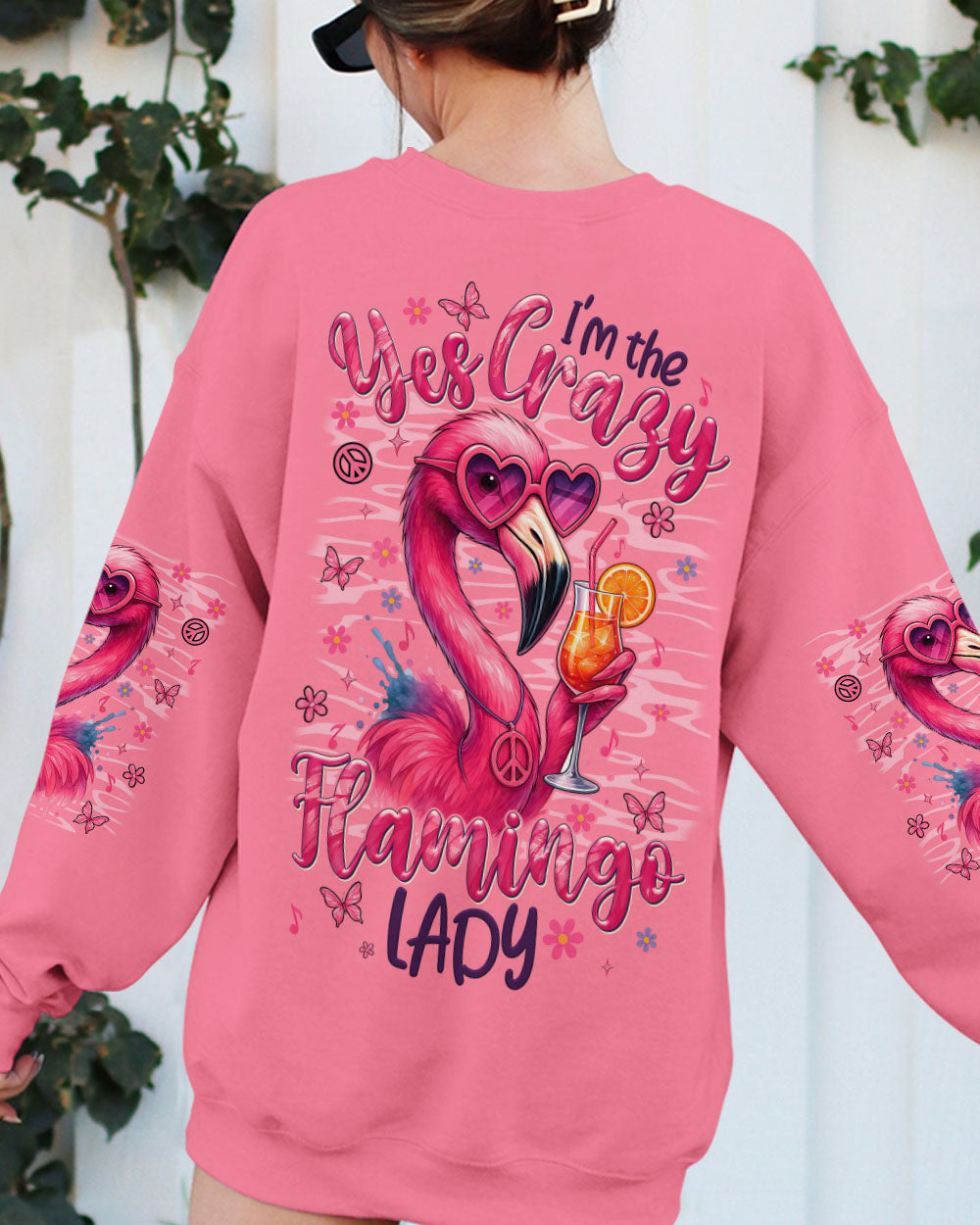I AM THE CRAZY FLAMINGO LADY ALL OVER PRINT - TYTM1004251