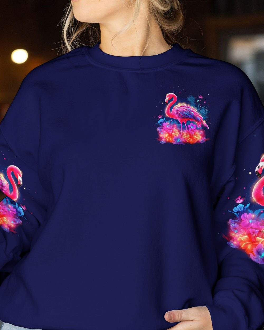 BE YOU THE WORLD WILL ADJUST FLAMINGO ALL OVER PRINT - TYTM1006232