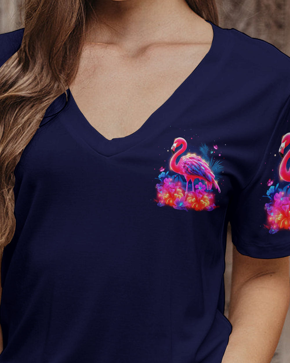 BE YOU THE WORLD WILL ADJUST FLAMINGO ALL OVER PRINT - TYTM1006232