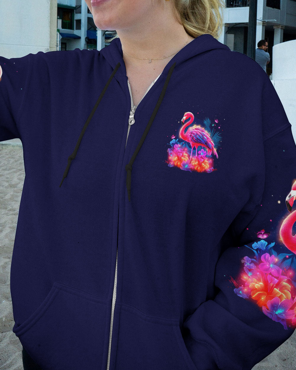 BE YOU THE WORLD WILL ADJUST FLAMINGO ALL OVER PRINT - TYTM1006232