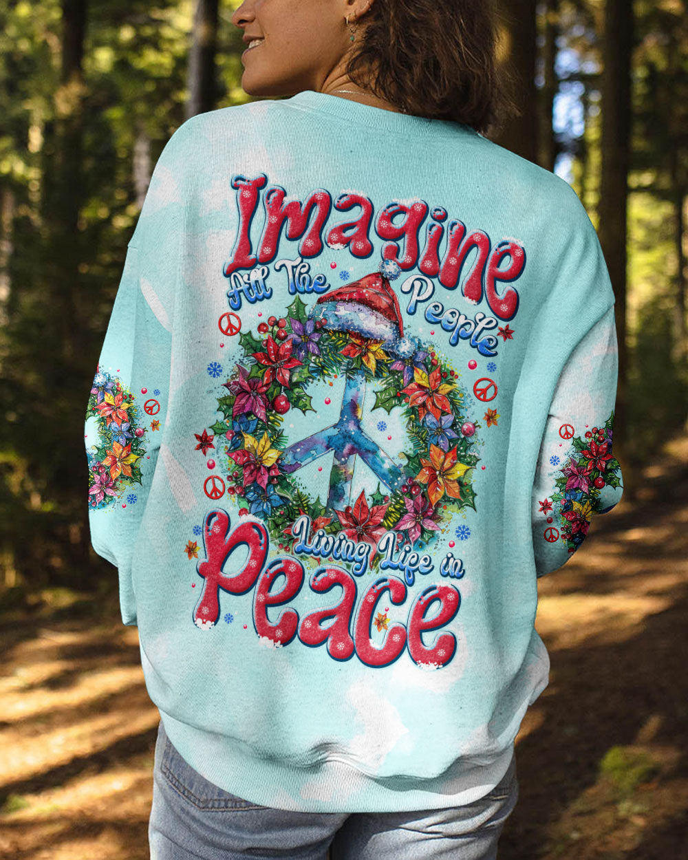 IMAGINE ALL THE PEOPLE LIVING LIFE IN PEACE CHRISTMAS ALL OVER PRINT - TYTM1010243