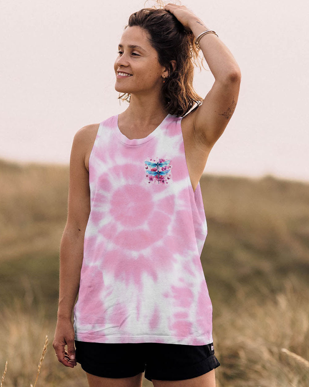JUST BREATHE DRAGONFLY TIE DYE ALL OVER PRINT - TYTM1102253