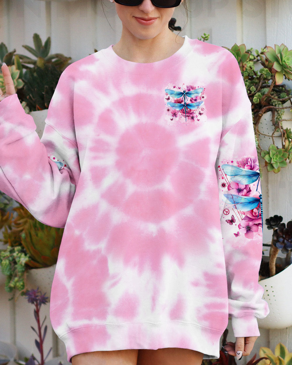 JUST BREATHE DRAGONFLY TIE DYE ALL OVER PRINT - TYTM1102253