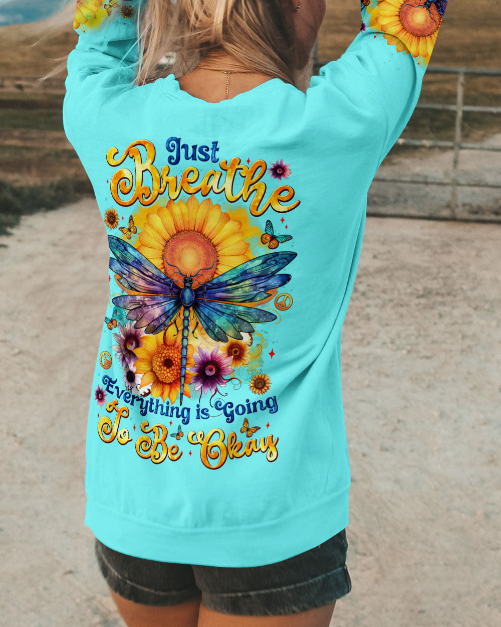 JUST BREATHE DRAGONFLY ALL OVER PRINT - TYTM1103254