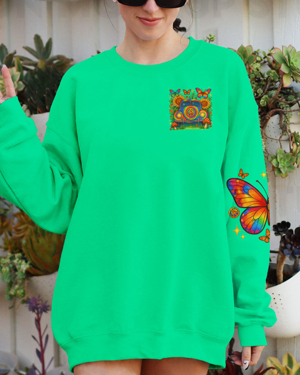 DON'T WORRY BE HIPPIE CAR TIE DYE ALL OVER PRINT - TYTM1106252