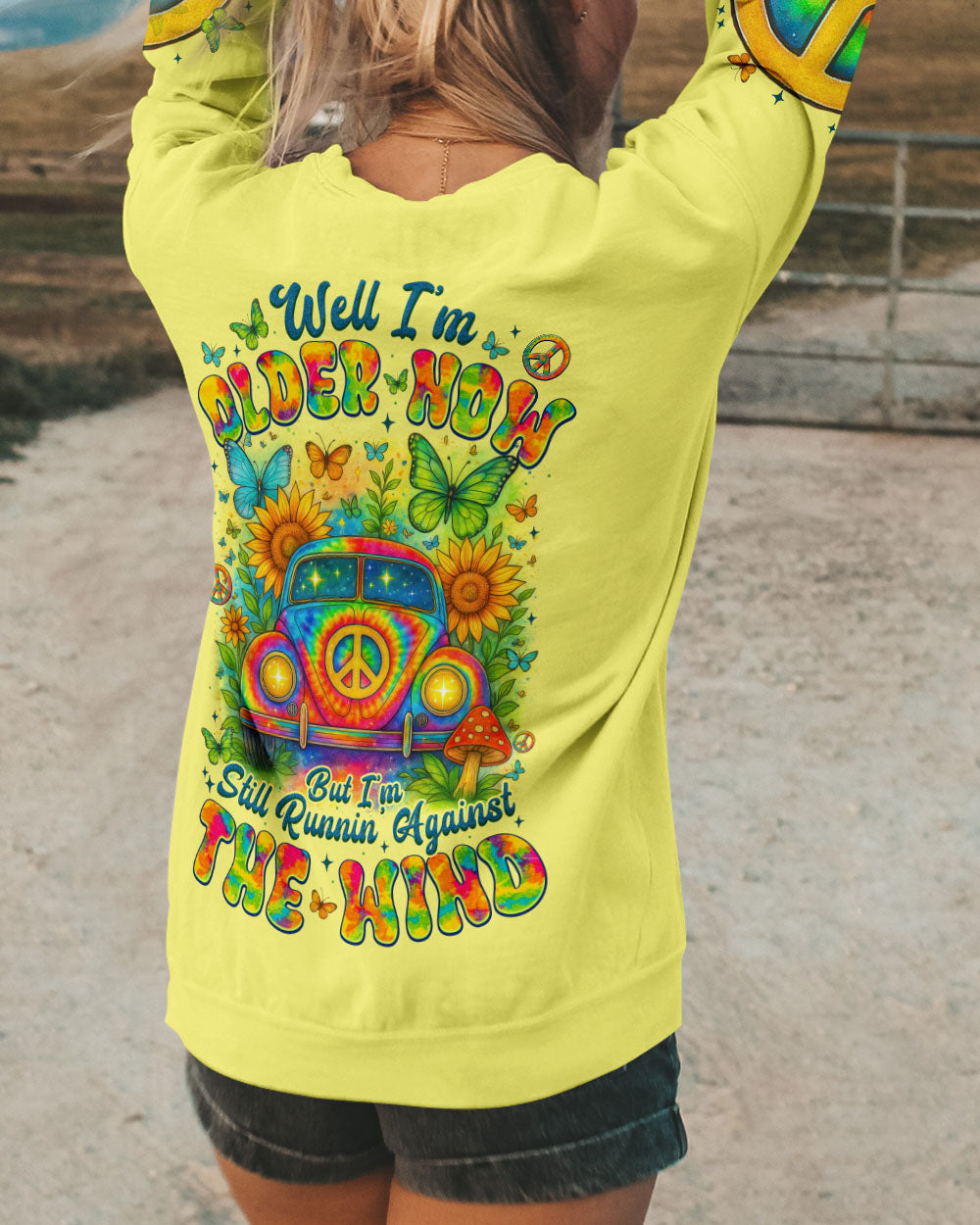 RUNNING AGAINST THE WIND CAR TIE DYE ALL OVER PRINT - TYTM1106253