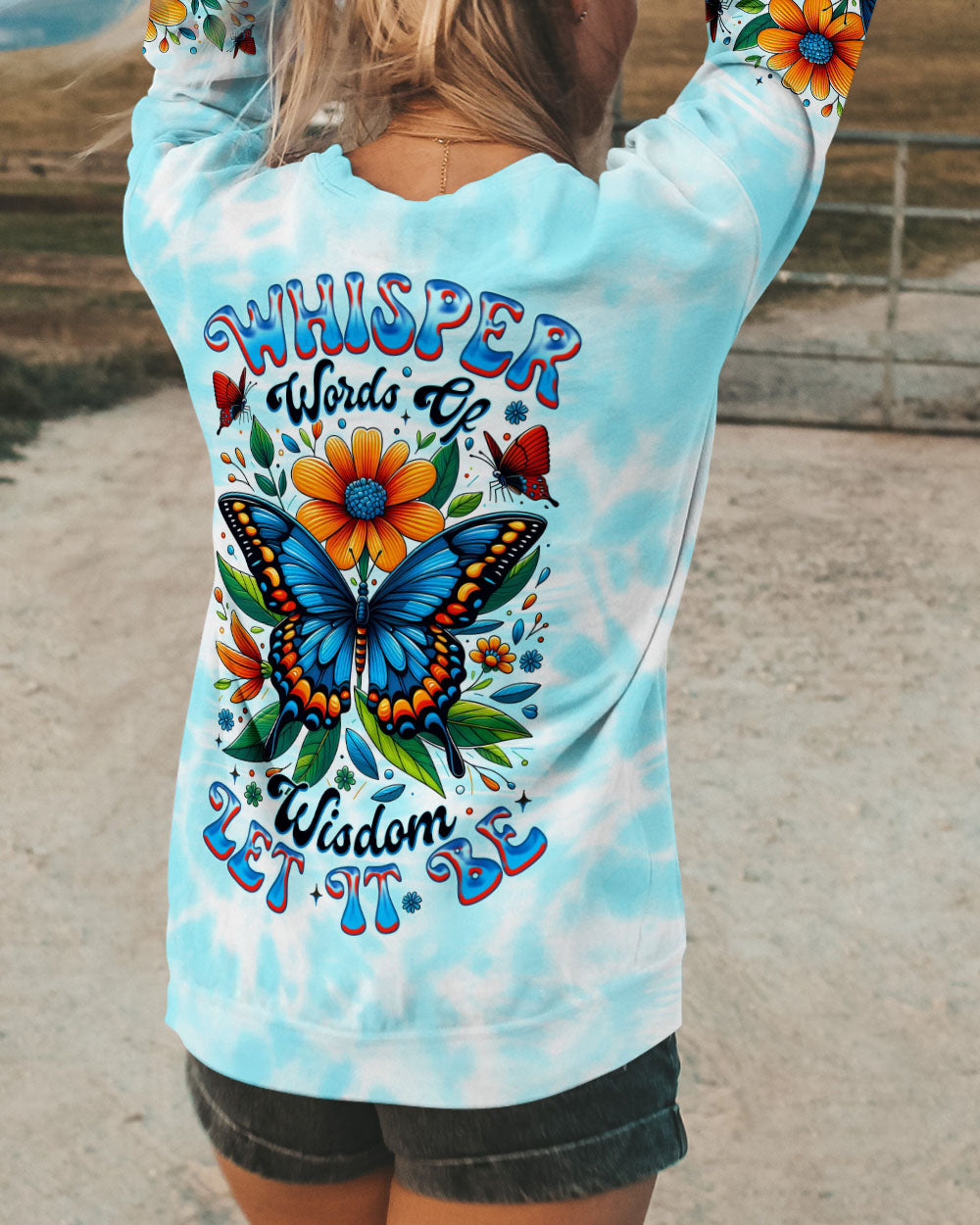 WHISPER WORDS OF WISDOM LET IT BE BUTTERFLY ALL OVER PRINT - TYTM1107252