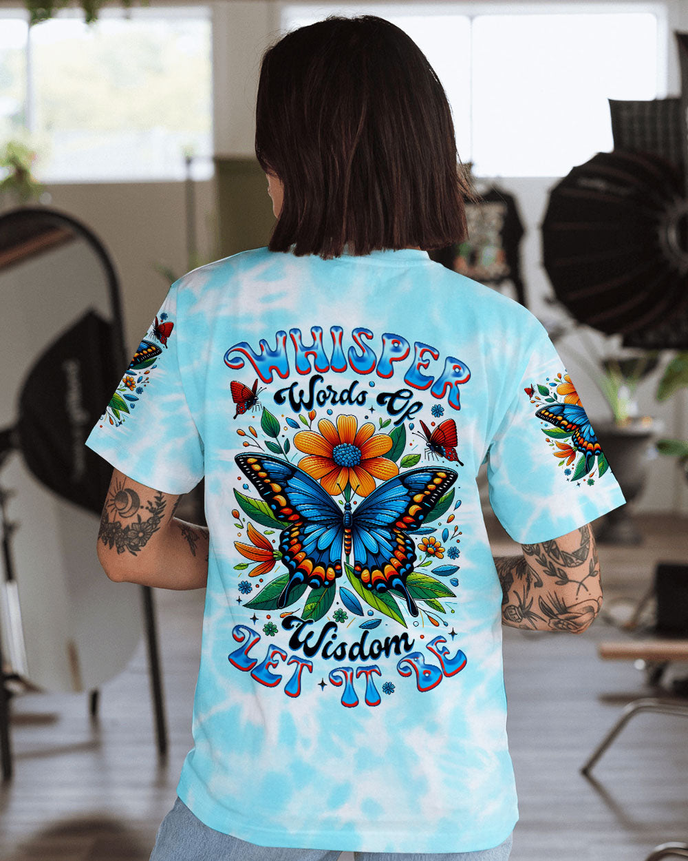 WHISPER WORDS OF WISDOM LET IT BE BUTTERFLY ALL OVER PRINT - TYTM1107252