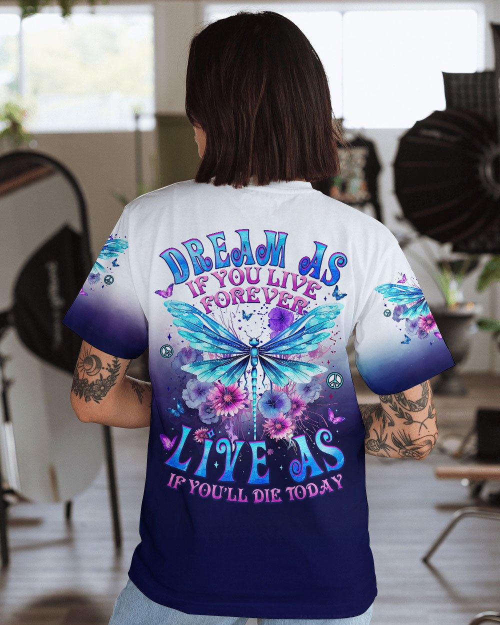 DREAM AS IF YOU LIVE FOREVER DRAGONFLY ALL OVER PRINT - TYTM1203254