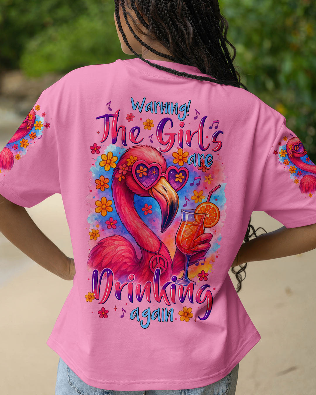 THE GIRLS ARE DRINKING AGAIN FLAMINGO ALL OVER PRINT - TYTM1204251