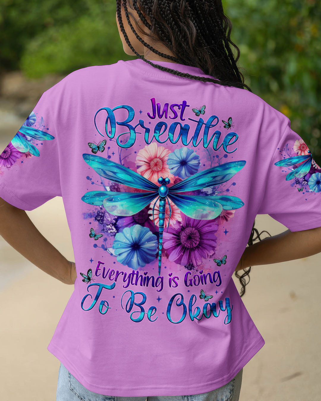 JUST BREATHE DRAGONFLY ALL OVER PRINT - TYTM1205252