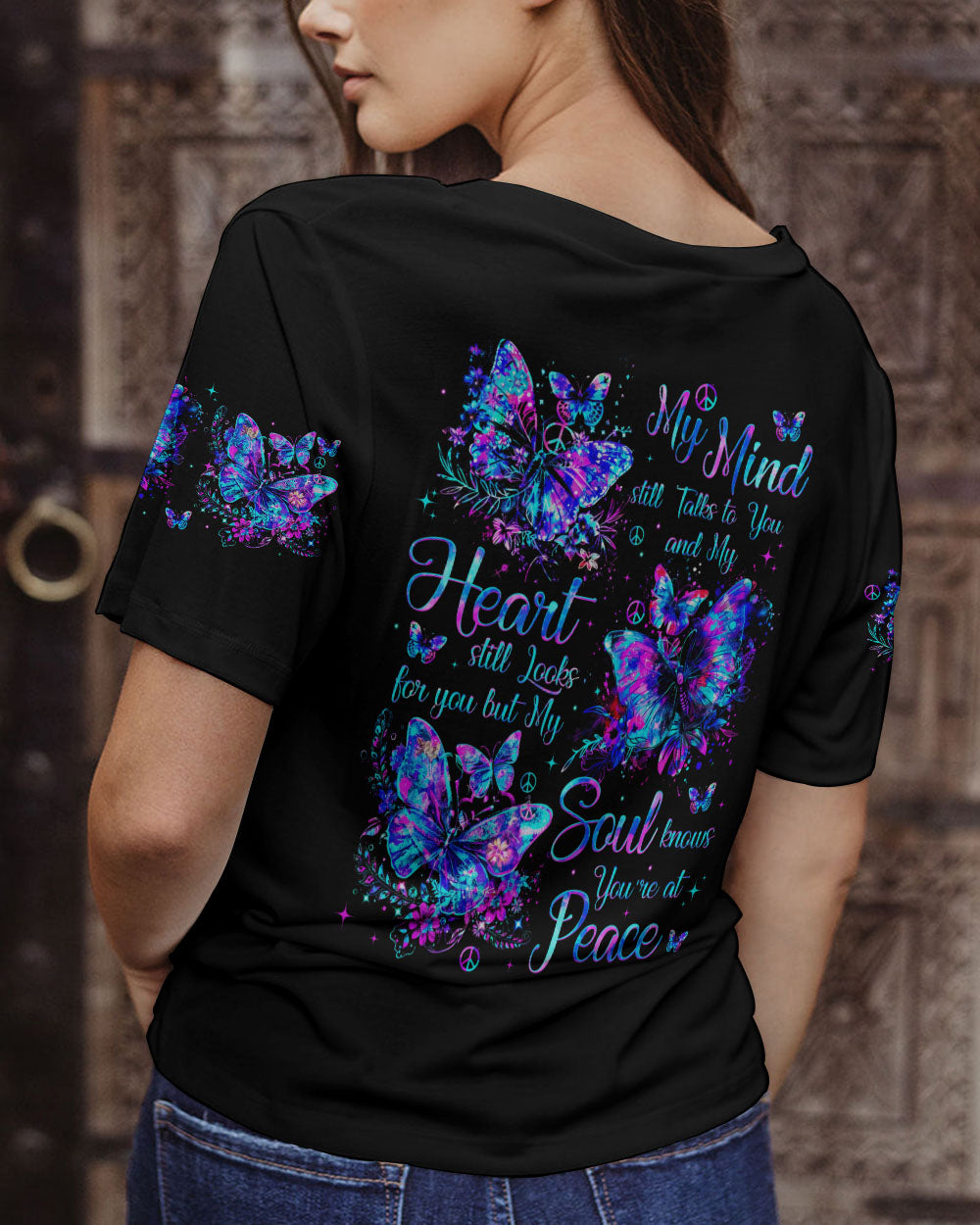 MY SOUL KNOWS YOU'RE AT PEACE BUTTERFLIES ALL OVER PRINT - TYTM1206244