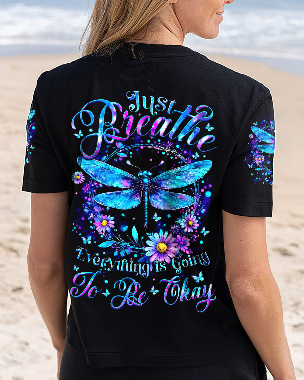 JUST BREATHE DRAGONFLY ALL OVER PRINT - TYTM1206251