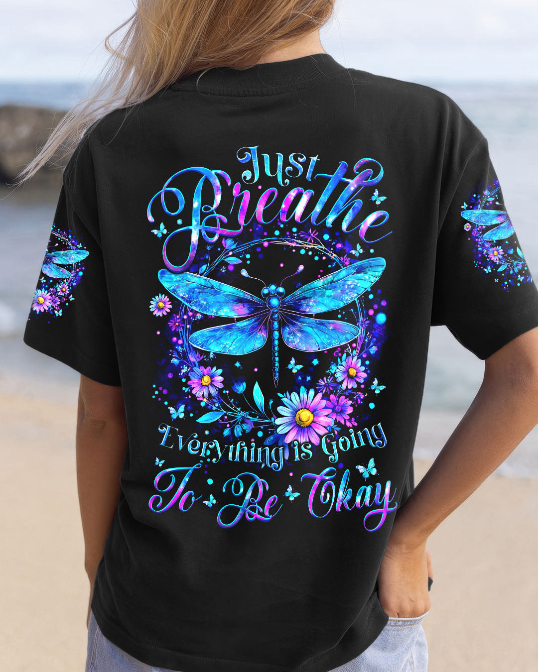 JUST BREATHE DRAGONFLY ALL OVER PRINT - TYTM1206251