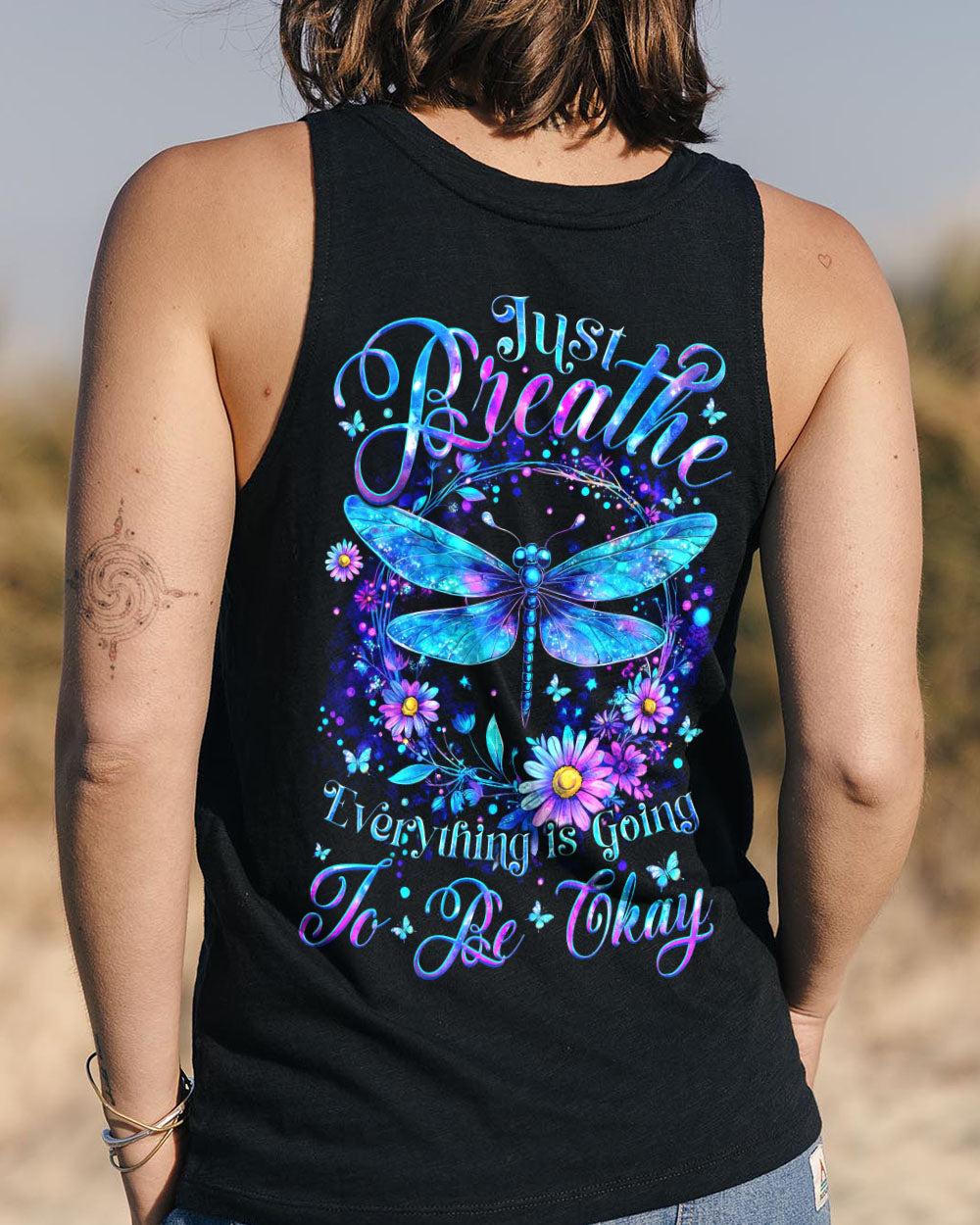 JUST BREATHE DRAGONFLY ALL OVER PRINT - TYTM1206251