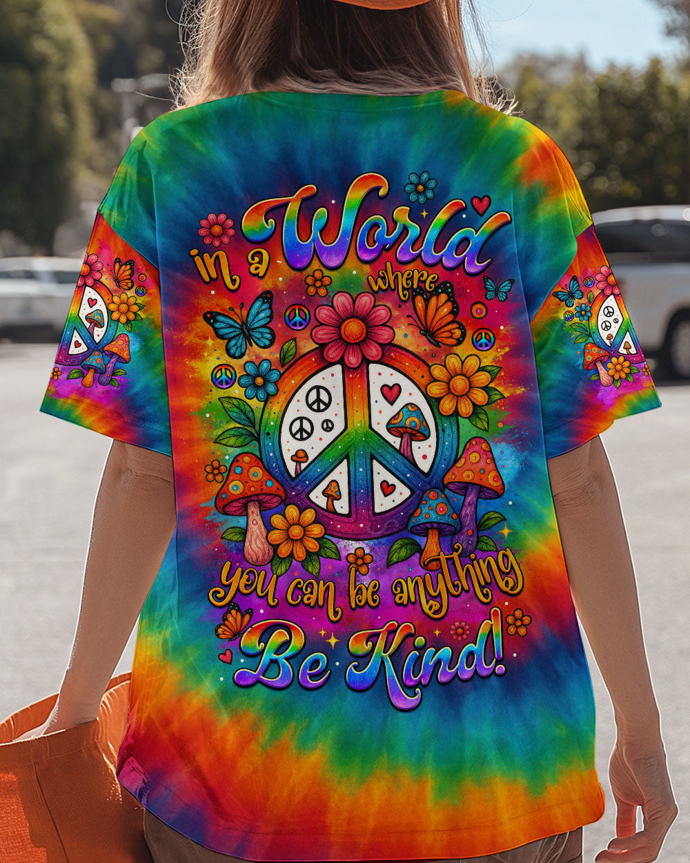IN A WORLD WHERE YOU CAN BE ANYTHING BE KIND TIE DYE ALL OVER PRINT - TYTM1206253