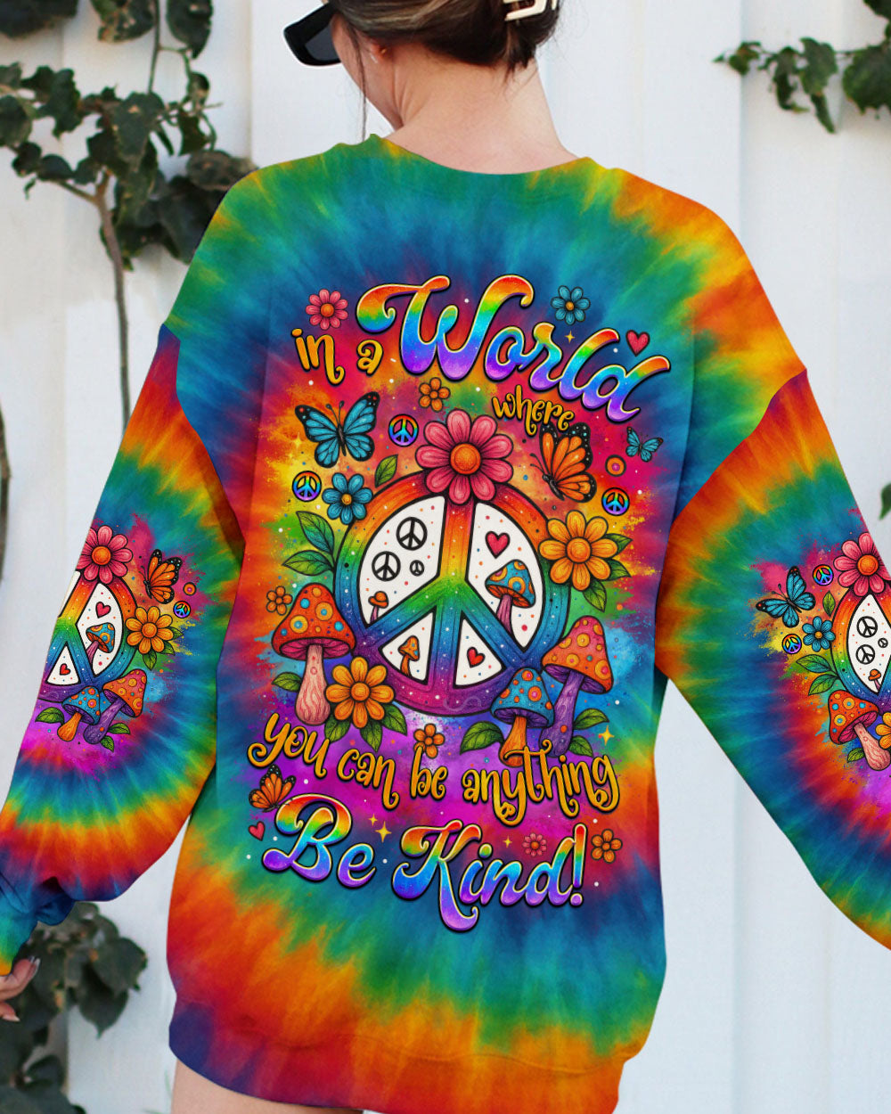 IN A WORLD WHERE YOU CAN BE ANYTHING BE KIND TIE DYE ALL OVER PRINT - TYTM1206253