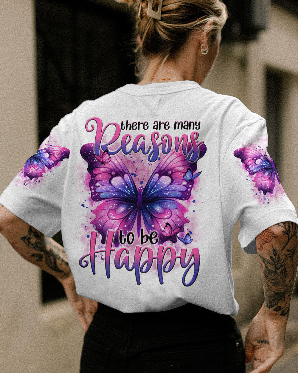 REASONS TO BE HAPPY BUTTERFLY ALL OVER PRINT - TYTM1208232