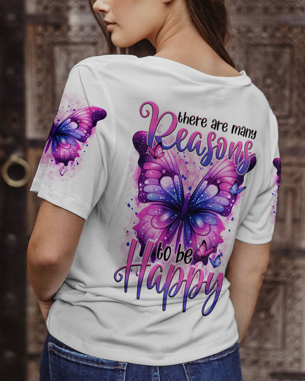 REASONS TO BE HAPPY BUTTERFLY ALL OVER PRINT - TYTM1208232