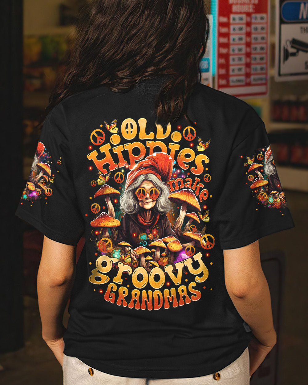 OLD HIPPIES MAKE GROOVY GRANDMAS ALL OVER PRINT - TYTM1210231