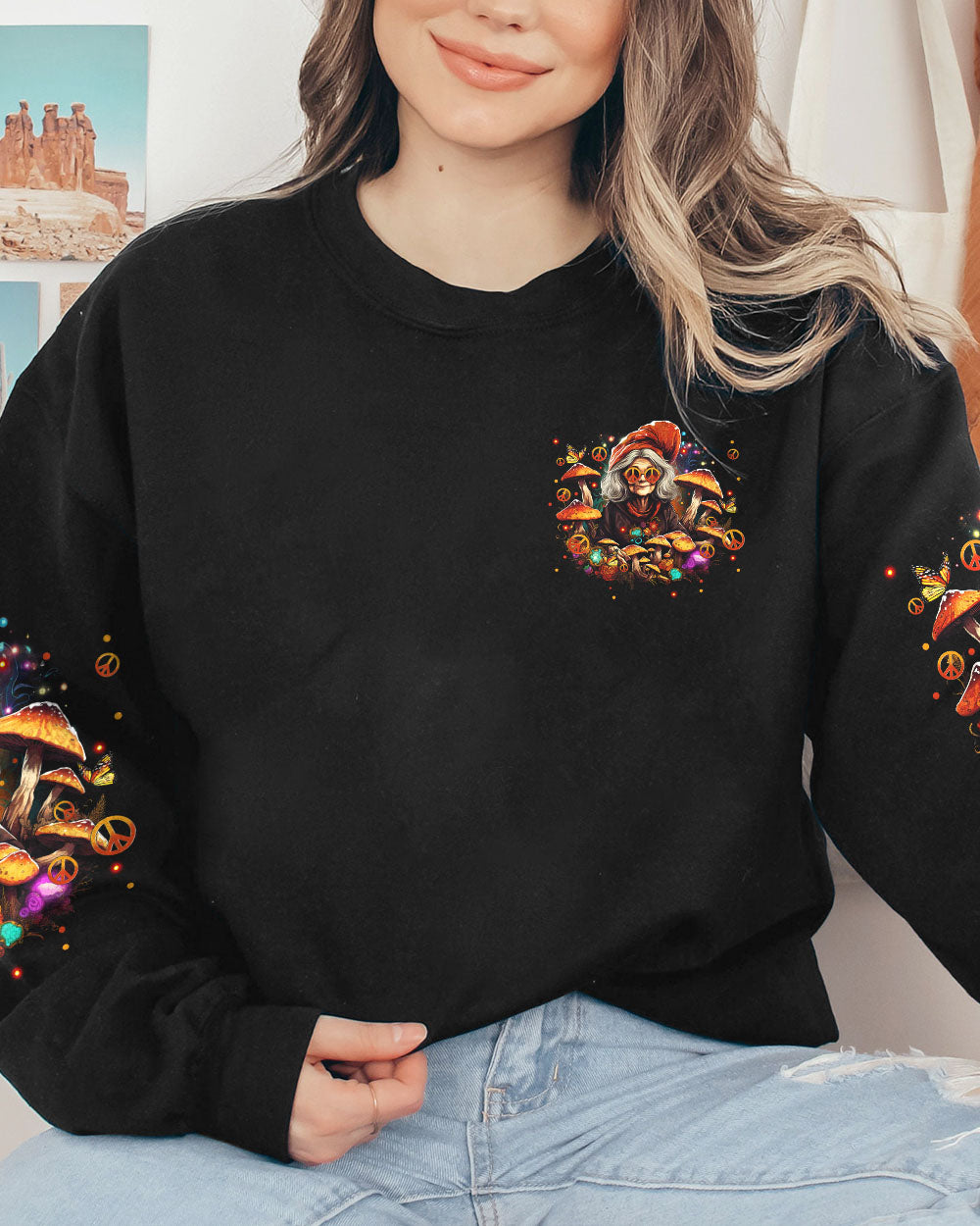 OLD HIPPIES MAKE GROOVY GRANDMAS ALL OVER PRINT - TYTM1210231